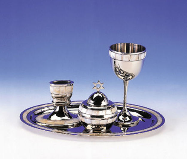 Picture of #11550 Mother of Pearl Havdallah Set