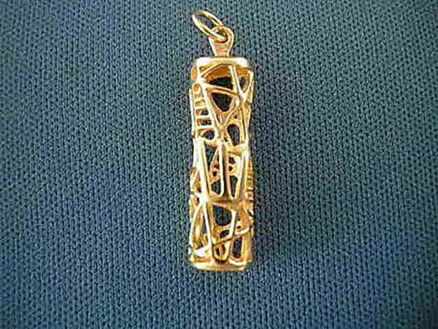 Picture of #G537 Gold Strands Mezuzah