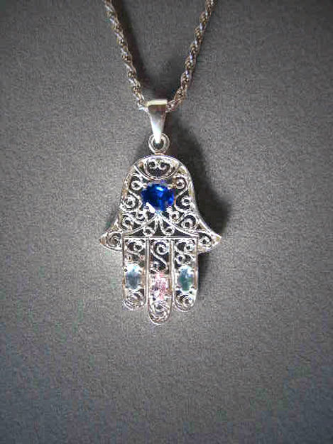Picture of #S430 Bejeweled Filigree Hamsa