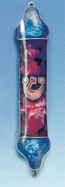 Picture of #HR-664 Resin and Silver Mezuzah Case