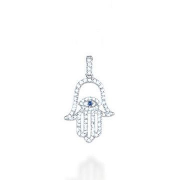 Picture of White Gold, Diamonds, Sapphire