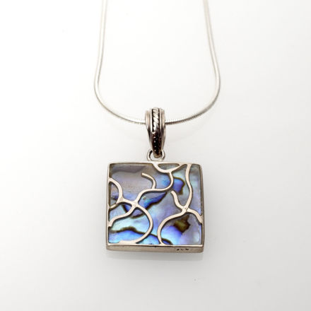 Picture of #B539-A Abalone and Sterling Silver Tree of Life