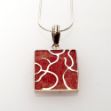 Picture of #B539-C Red Coral and Sterling Silver Tree of Life