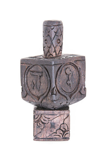 Picture of #504-E Dreidel Wood Carved Ebony
