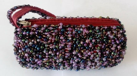 Picture of #B604-07 Cylinder Beaded purse small