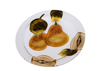 Picture of #828-B Glass Plate Round Pears