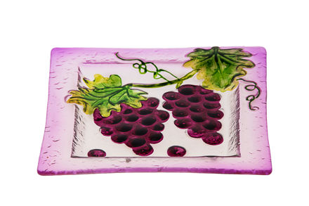 Picture of #829-C Glass Plate Square Grape