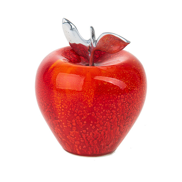Picture of #462 Apple Decorative Red/Orange glazed