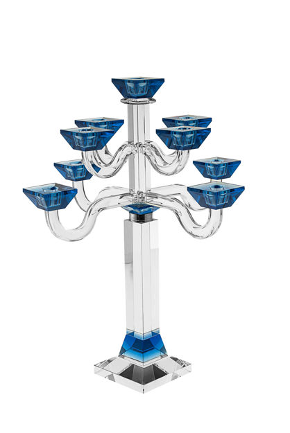 Picture of #16425 Candelabra Blue Crystal  9 Branches