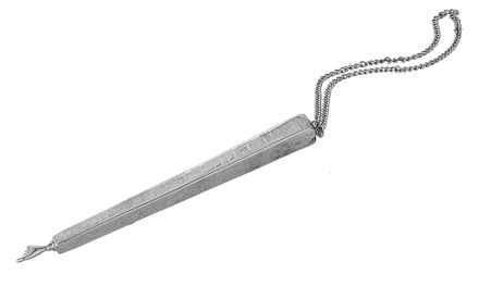 Picture of #161 Torah Pointer (yad) Hammered Stainless Steel