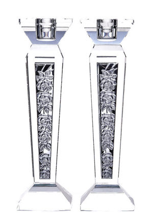 Picture of Crystal & Sterling Candlestick