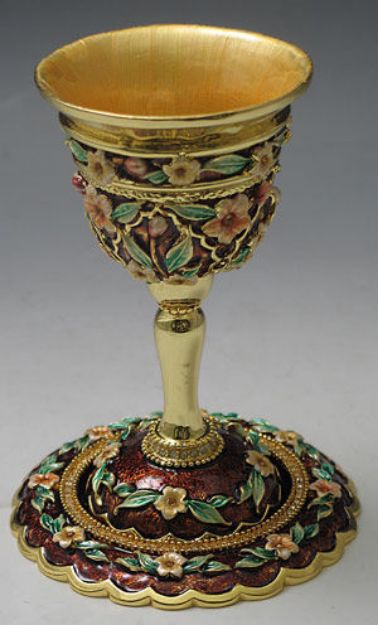 Picture of #6303 Kiddush Cups Jeweled disc 