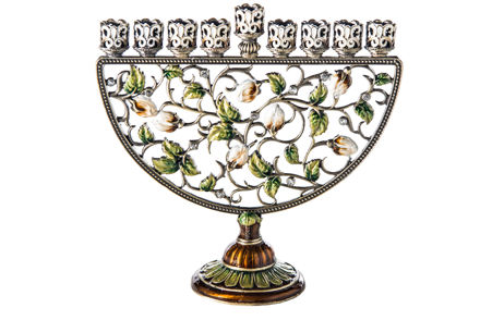 Picture of #6082 Jeweled Menorah Multicolor