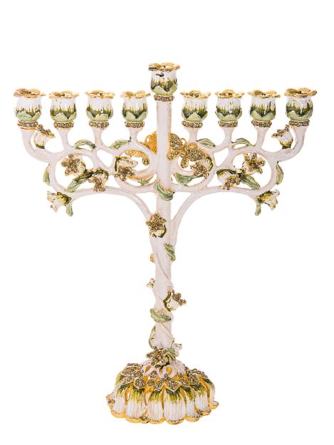 Picture of #6086 Jeweled Menorah Multicolor Sold out 