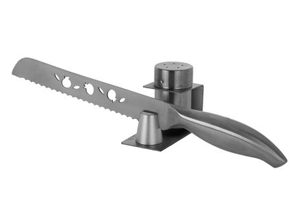 Picture of #7028 Stainless Challah Knife with Salt Holder