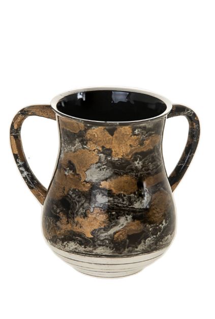 Picture of 7069-GG Wah Cup Black and Gold Enamel