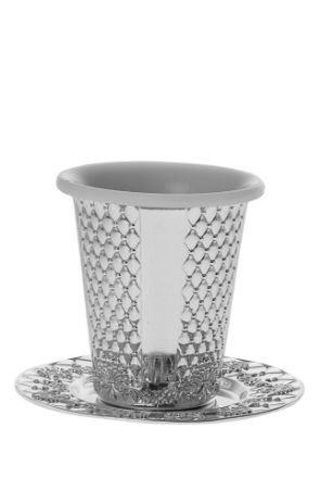 Picture of 2433 Kiddush Cup and tray Silver Plated with Stones