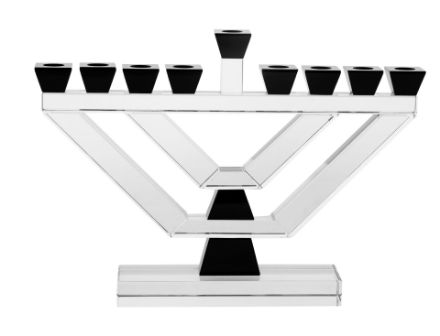 Picture of 175-BLK Menorah Crystal with black accents