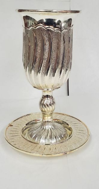 Picture of #3216 Kiddush Cup Silver Plated Line Design disc