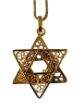 Picture of S784-G Golden Lace Star of David Hancrafted Filigree Star