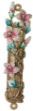 Picture of #046 Pink Flower Enamel Jeweled  Mezuzah case 