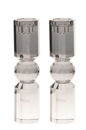 Picture of 697GR-M Crystal Candle Stick  Grey Medium  