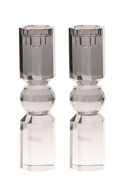 Picture of 697GR-L Crystal Candle Stick Grey  Large  -
