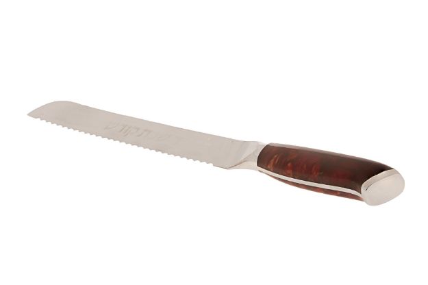 Picture of #1687 Challah Knife with dark brown handle