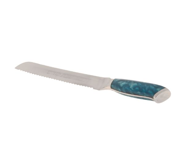 Picture of #1689 Challah Knife with Blue handle -
