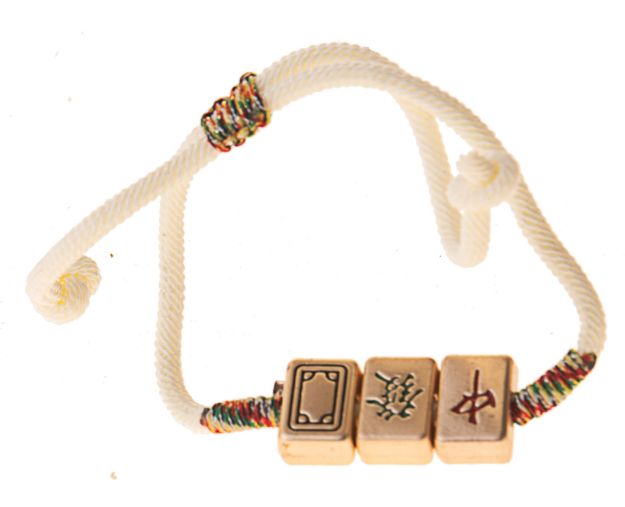 Picture of #417-W Mah Jongg Tile Rope Bracelet  