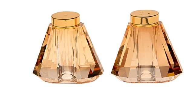 Picture of #3018-G Crystal Salt and Pepper Sheakers Gold  