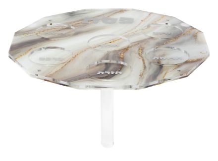 Picture of 842-G Seder Plate Marble and Gold Lucite