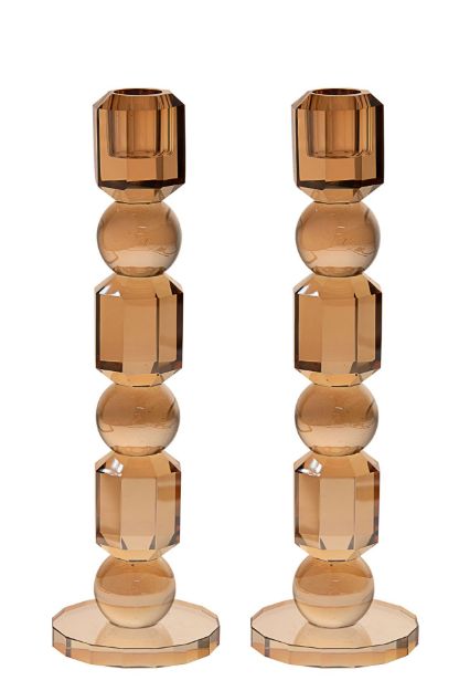 Picture of 695G-M Crystal Candle Stick Gold Medium -