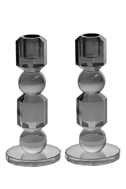 Picture of 695GR-S Crystal Candle Stick Grey Small 
