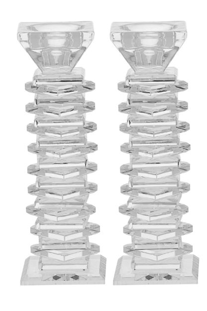Picture of 659-M Crystal Candle Stick Clear Medium  